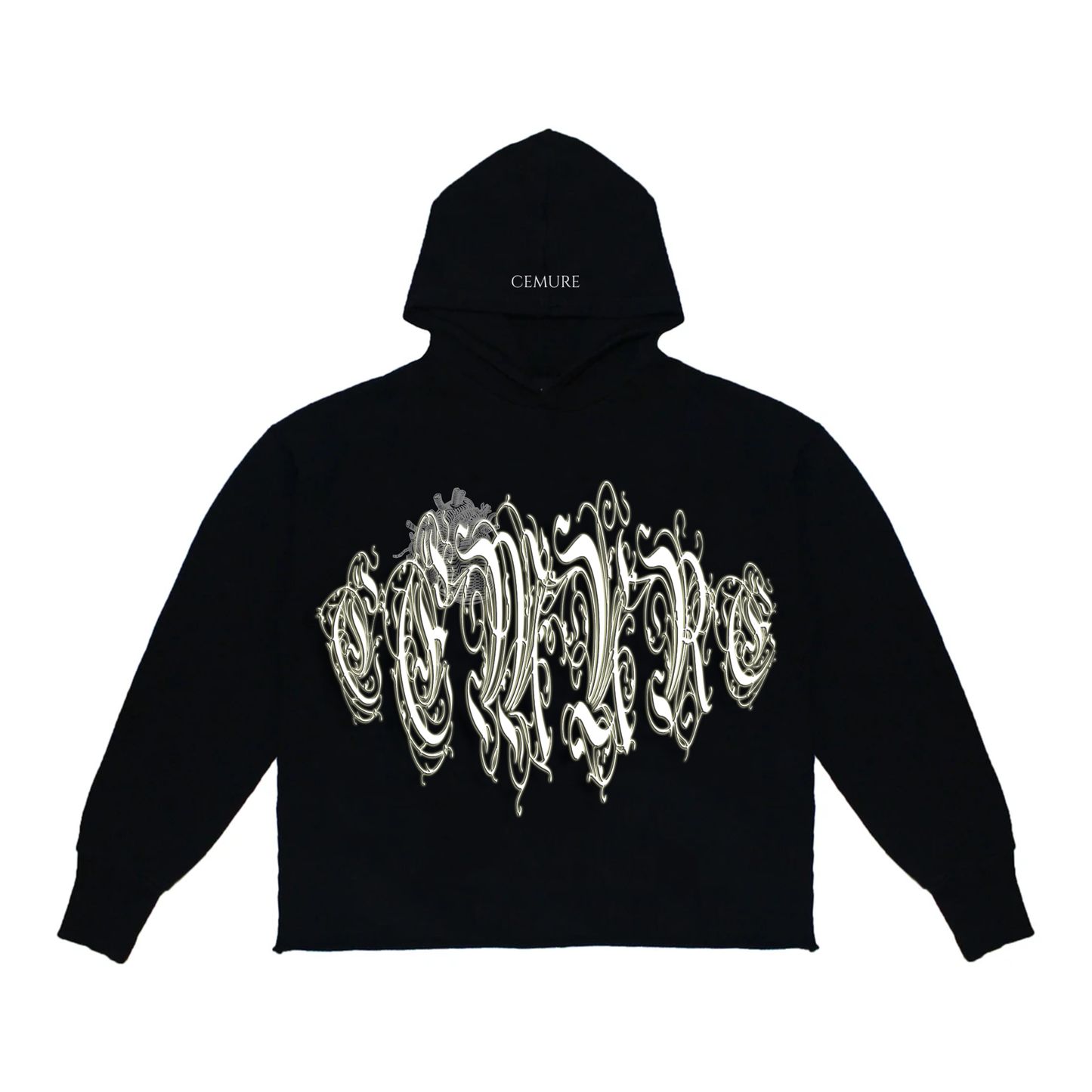 VINE HEARTS HOODIE (BLACK)